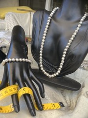 Vintage Sterling Silver Ball Beaded Necklace & Bracelet