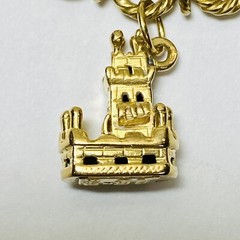 18K Yellow Gold (Stamped 80%) 9 Portugal Symbol Charms 7.25″ Bracelet 31.9g