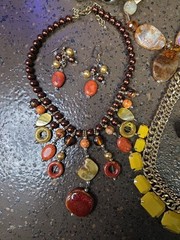 Stunning colorful vintage Matching Jewlery Lot