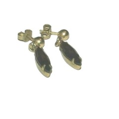 Vintage Faux Amethyst Drop Dangle Earrings Pierced 31460 Purple Lilac Lavender