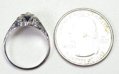 Antique Art Deco 1920’s Diamond Engagement Ring 14K-18K Size 6 UK-L1/2 EGL USA