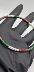 Vintage Red, White and Green Cloisonné 9.5″ round Bracelet