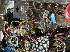 3.5lbs VTG to Now Mix Junk Jewelry Lot Craft Repurpose Broken Some Wearable