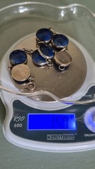 Vintage Indigo Lapis Lazuli Link Sterling Silver Bracelet 925