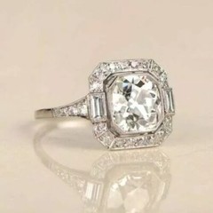 Art Deco 2.30 Ct Lab-Created White Diamond Vintage Style Wedding Ring 925 Silver