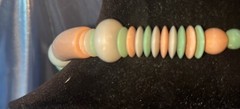 Vintage Avon Sun Bleached Chunky Necklace/Looks Like It Is Made Of Clay W/swirls