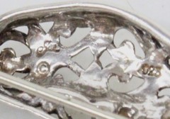 Vtg Jezlaine Filigree Cat Playing with Mouse 4.6G 925 Sterling Silver Pin Brooch