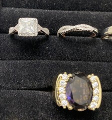 ✨Lot Of 6 Vintage To Now Beautiful Gemstone Estate Rings, All Size 9✨