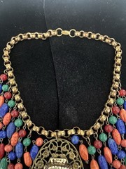 Miriam Haskell Style Egyptian Revival One Of A Kind Artisan Necklace