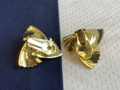 Vtg Clip-On Earring Lot Costume Jewelry Richelieu Lisner Monet Marvella Enamel