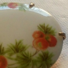 Vintage Jewelry 45mm Ceramic Flower Brooch 02-01-2022