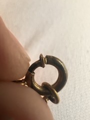 Antique Heart Shaped Photo Locket Gold Over Sterling 19” Chain Read C3