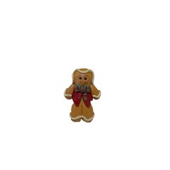 Vintage 1990’s Cast Resin 2 x 1.5 Gingerbread Man Christmas Brooch Pin
