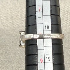 Vintage Ring Silver Tone Watermelon Solitaire Marked 925 Untested