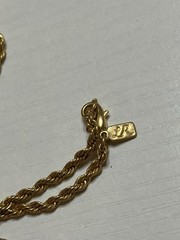 Vintage Gold Tone Rope Chain Necklace Signed Lady Remington 18”
