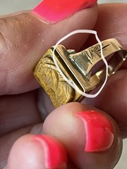 Sweet Victorian 10k Yellow Gold Carved Tiger Eye Cameo Ring 1.90 Grams Size 6