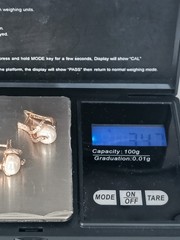 Vintage 1990-s 14 Ct Rolled Gold Pearls / Zircons Earrings – Hallmarked 585 RG