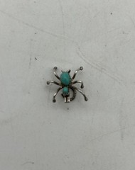 Vintage Sterling Silver Turquoise Spider Charm 0.87 Grams – 0.5”
