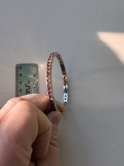 Vintage Hinge Bracelet with Purple Stones