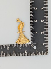 Vintage Peacock Brooch with enamel work and gold-tone accents.