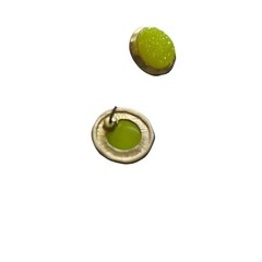 Vintage Green Eyed Lady Boutique One-of-a-Kind 1/2″ Green Sparkle Pierced Earrin