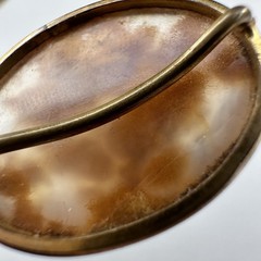Antique Gold Filled Stick Pin Rutilated Quartz Orange Cabochon 7/8” Victorian