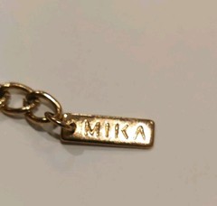Huge Silver And Gold Tone Vintage Braided Leather Collar Necklace Signed Mika