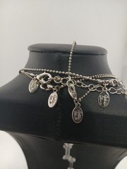 New Old Stock lot of 4 COOKIE LEE silver tone assorted figural pendant necklaces