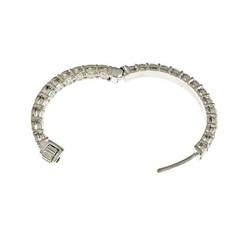 Estate 4.00ct Inside Outside Diamond Hoop Earrings 18k White Gold