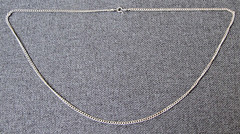 Unused vintage 70’s silvertone metal chain collar necklace #x4