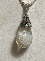 HOLIDAY SALE* ANTIQUE COLOSSAL 21MM FLOATING OPAL NECKLACE STYLE#1A-Sterling