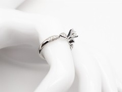 Designer $5000 1.50ct OVAL PEAR CUT Natural Diamond 18k White Gold Wedding Ring