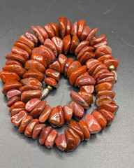 Red Jasper Polished Chunky Chip Bead Necklace