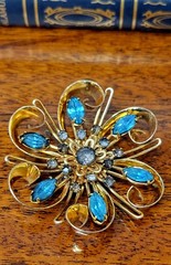 VTG MCM JMS 1/20 12kt GF Floral Design Pendant 2″ Signed
