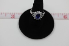 Blue Gemstone Ring Sterling Silver
