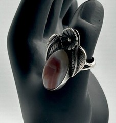 Unique Vintage Botswana Agate Sterling Ring