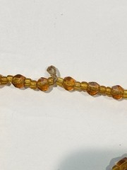 Vintage 1920s faceted amber glass flapper beads necklace art deco