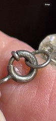Vintage Rock Crystal Necklace Sterling Silver Clasp Graduated Stones 18”