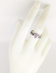 Vintage Elegant RING Silver 925 with Chic Bright Stones -size: 8US (18.5mm)| #46