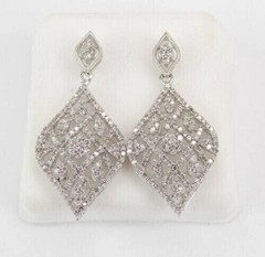 2.25Ct Art Deco Style Lab-Created Diamond Wedding 14K White Gold Finish Earring