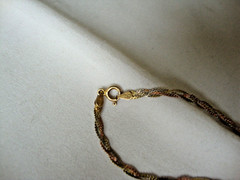 VINTAGE BRAIDED TRI-TONE FINE 0.5MM SNAKE STERLING SILVER STAMP ITALY 925 CHAIN