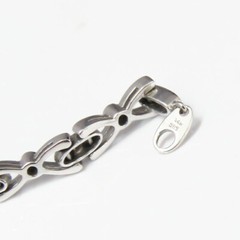 NYJEWEL 14k White Gold 23 Diamonds 5mm Wide Bracelet 7″