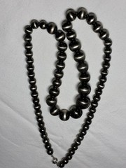 Vintage 14K GP Graduated Gold Bead Necklace 24″ Non-Magnetic 2.0oz Heavy Patina