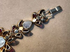 Vintage Juliana Amethyst Red Watermelon Vitrail AB Demi Parure Bracelet Earrings