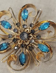 VTG MCM JMS 1/20 12kt GF Floral Design Pendant 2″ Signed