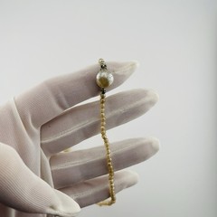 Vintage Faux Glass Pearl Necklace 17 Inches Choker
