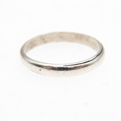 925 Sterling Antique Art Deco Engraved Classic Wedding Band Ring Size 6.75