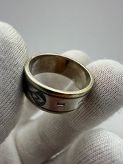 Vintage 875 Silver Ring Northern Niello USSR Size 8.5 Ethnic Band – 6.26g