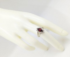 Vintage Luxury RING Silver 925 with Big Bright Stone -size: 7.5US (17.5mm) | #4