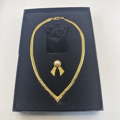 Joan Rivers Necklace Omega Interchangeable Set 9 Colors Gold Tone Cabochon Box